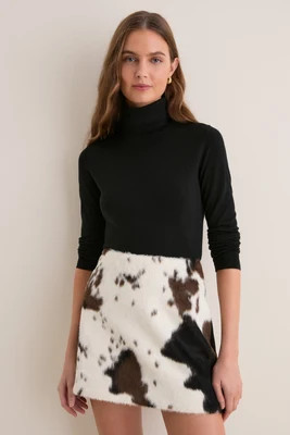 Black Cashmere Silk Tinley Turtleneck | Tuckernuck (US)