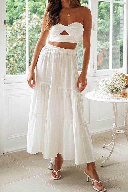 Cute maxi skirt and top 🤍 Amazon 

#LTKmidsize #LTKfindsunder50 #LTKstyletip