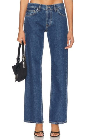 EB Denim Low Rise Baggy Jeans in Blue | FWRD 