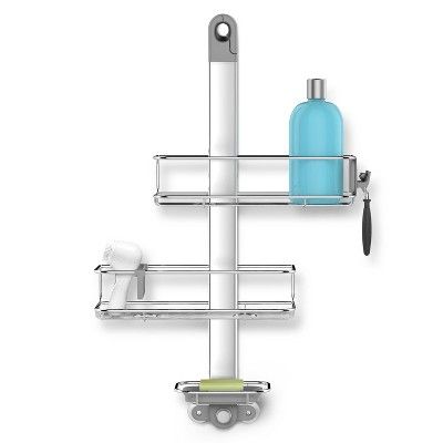 simplehuman Adjustable Shower Caddy Stainless Steel/Anodized Aluminum Silver | Target