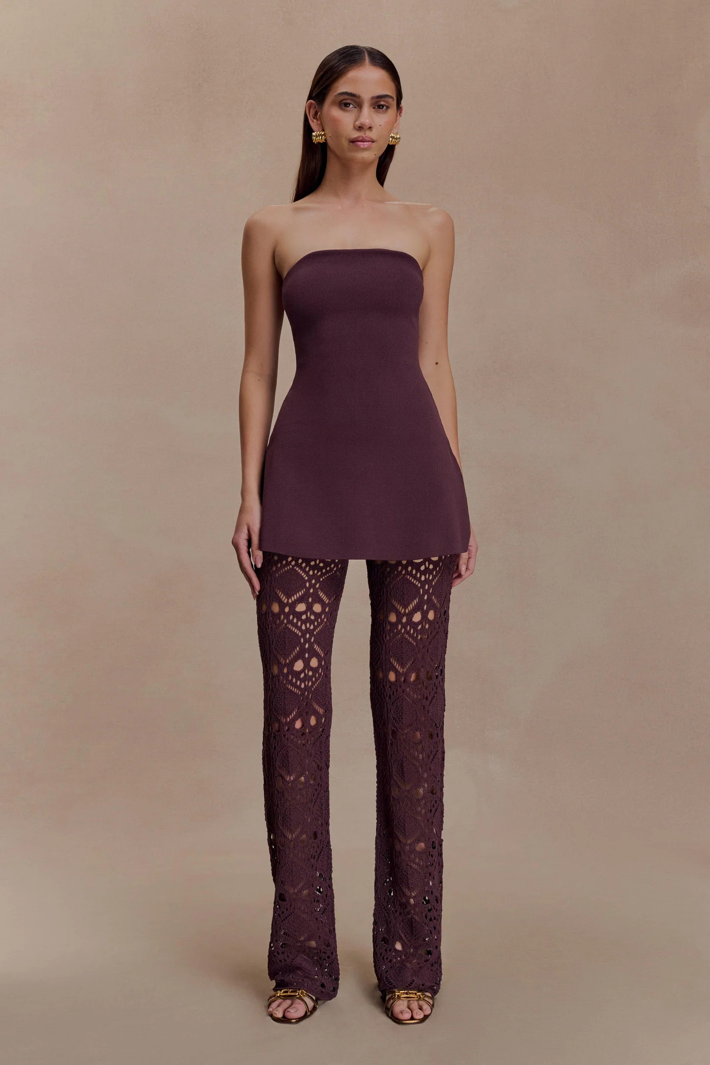 Irene Irene Gathered Knit Maxi Skirt - Ivory | MESHKI US