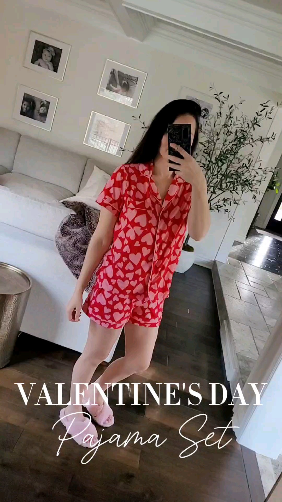 Living in this set until Valentine's Day - super soft material and only $16! I'm wearing a size S. Perfect for a Valentine's date night in or Galentine's movie night! Galentine's, Valentine's pajamas, loungewear, pajama set, loungeware, slippers,  faux fur slippers, heart pajamas, heart print, valentine's Day pajamas,

#LTKGiftGuide #LTKWatchNow #LTKFindsUnder50