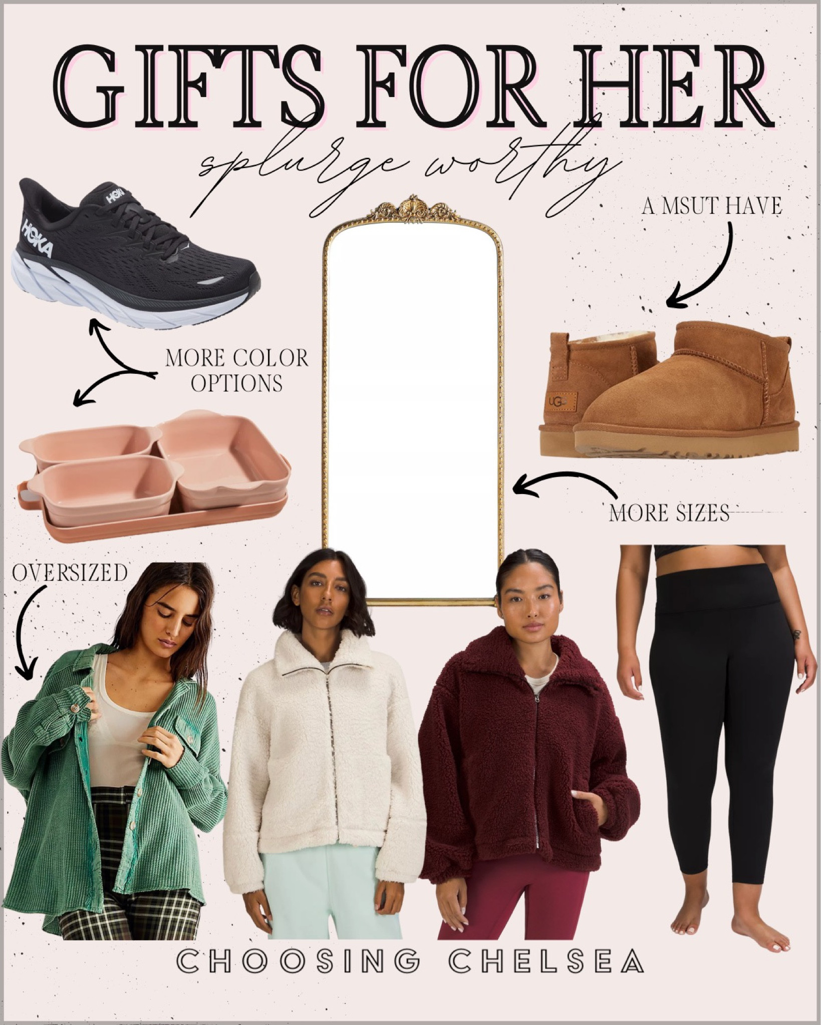 Gifts for her - splurge worthy gifts - uggs - over sized sweater - lulu leggings - hoka

#LTKSeasonal #LTKshoecrush #LTKHoliday
