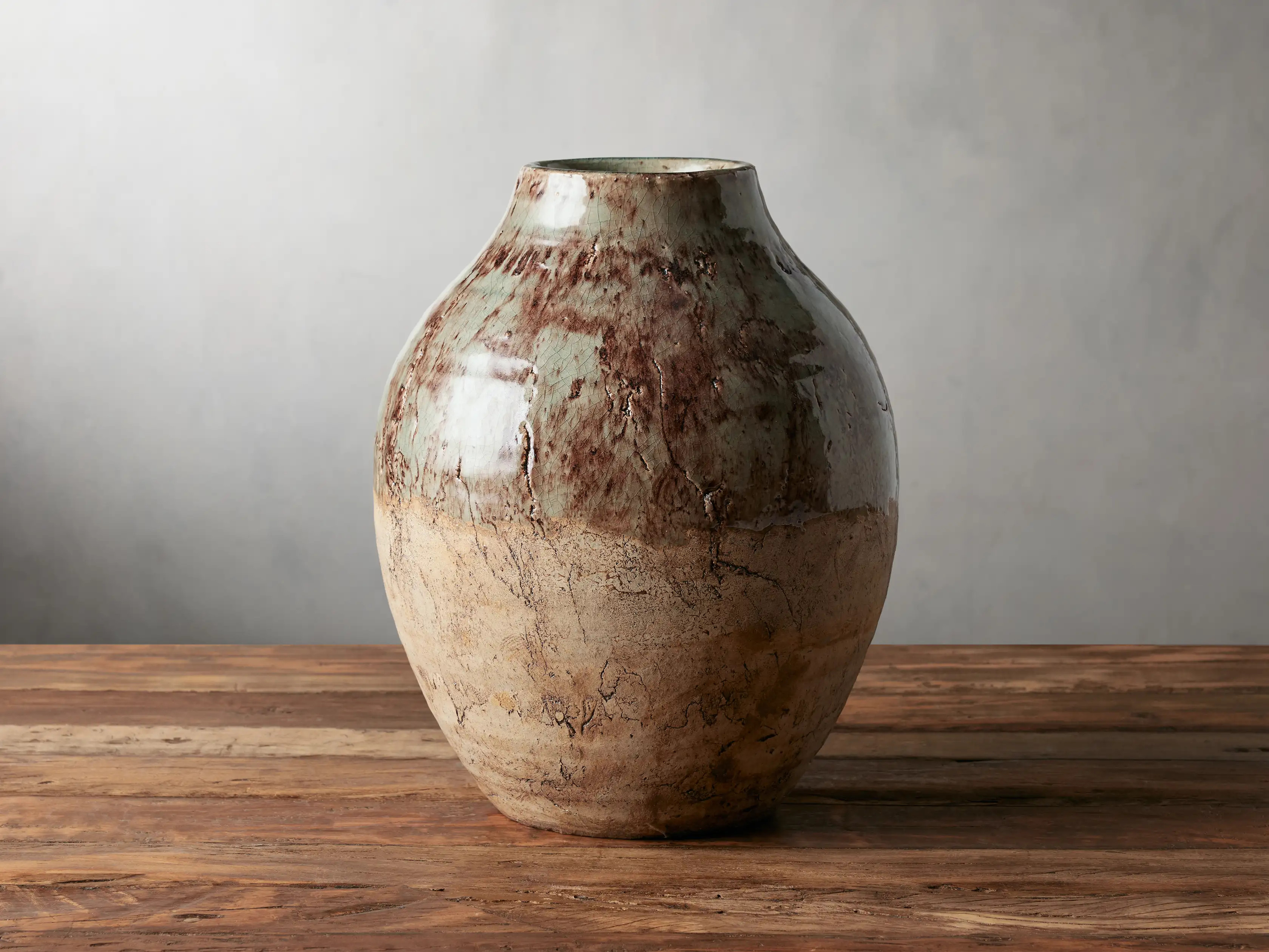 Aqua Crackle Vase | Arhaus