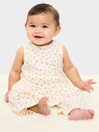 Sleeveless Ribbed Peplum Top and Pants Set for Baby | Old Navy (US)