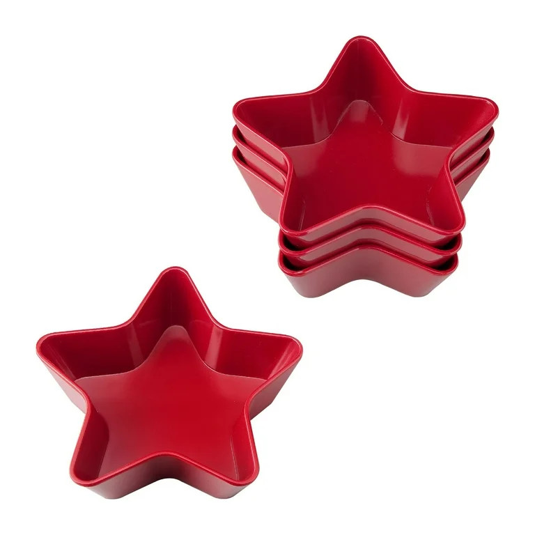 Gourmet Art 4-Piece Patriotic Star Heavyweight and Durable Melamine 5.5 Inch Bowl, Red for Indoor... | Walmart (US)