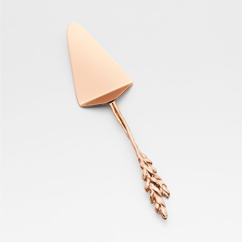 Wheat Copper Pastry Server | Crate and Barrel | Crate & Barrel