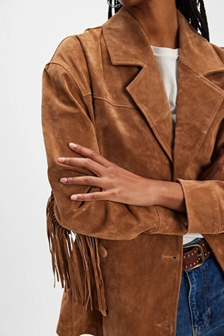 Blank NYC Dirt Bike Fringe Jacket | Free People (UK)