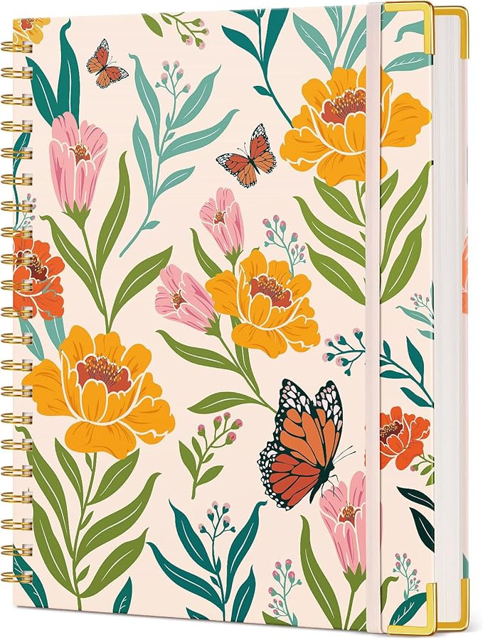 Cute Spiral Notebook Journal for Women, 200 Pages Lined Notebooks 8.5” x 11”, A4 Large Hardco... | Amazon (US)