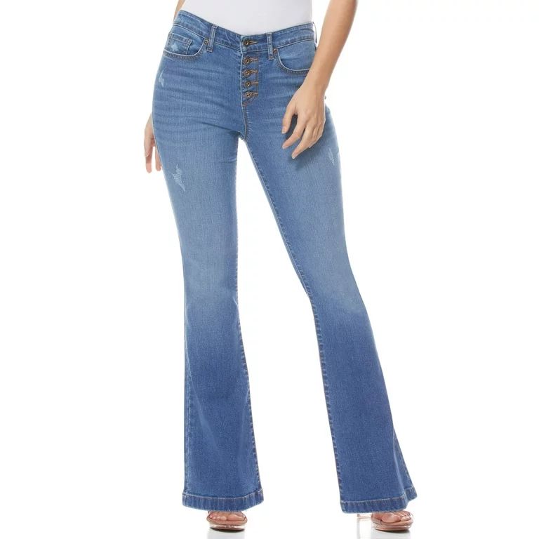 Sofia Jeans by Sofia Vergara Women's Melisa Flare High Waist Stretch Jeans - Walmart.com | Walmart (US)