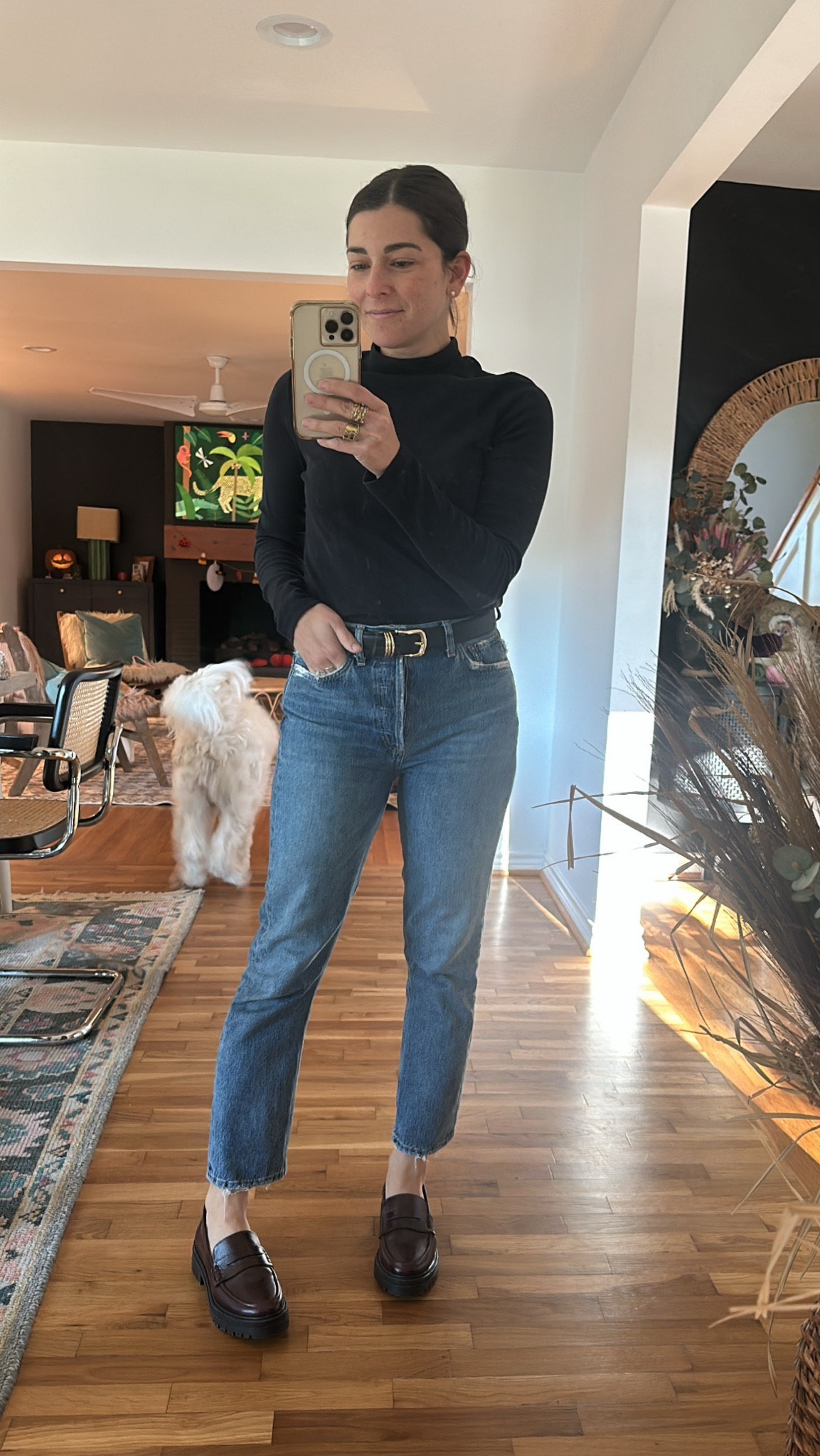 Such a clean and classic look that can be so easily accomplished!! It’s so important to invest in basics that are timeless!! 

This look is so versatile for me - worn as is for a day of mom-ing, throw on a blazer for a casual work event or pop on a fancy sweater for dinner with the girls 🖤 

#LTKFindsUnder50 #LTKStyleTip #LTKWorkwear