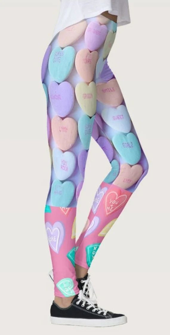 Custom Heart Candy Leggings | Etsy | Etsy (CAD)