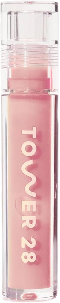 Tower 28 ShineOn Milky Lip Jelly, OAT | Non-Sticky, Vegan Lip Gloss in Milky Peachy Pink | Aprico... | Amazon (US)