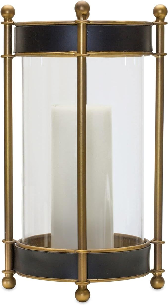 Melrose Iron and Glass Candle Holder with Bronze Finish 85027DS | Amazon (US)