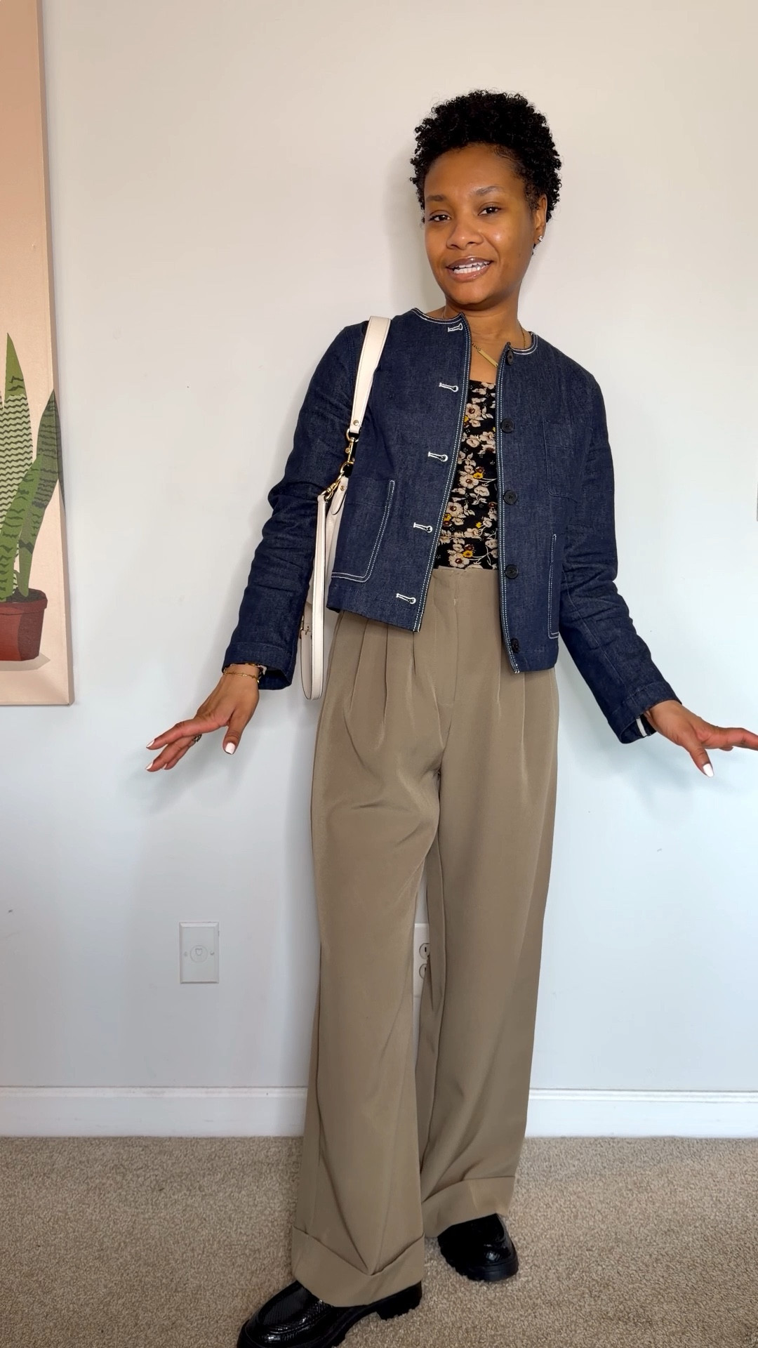 Sundays ootd: Denim jacket + floral top + wide leg trousers + loafers 

And easy spring outfit combo! 

#LTKSeasonal #LTKgrwm #LTKootd