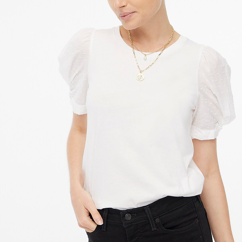 Clip-dot tie-sleeve top | J.Crew Factory