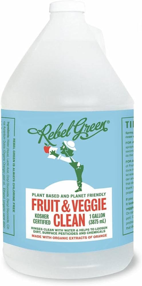 Rebel Green Fruit & Veggie Wash - Natural Produce Wash - Plant-Based Fruit & Vegetable Wash with ... | Amazon (US)