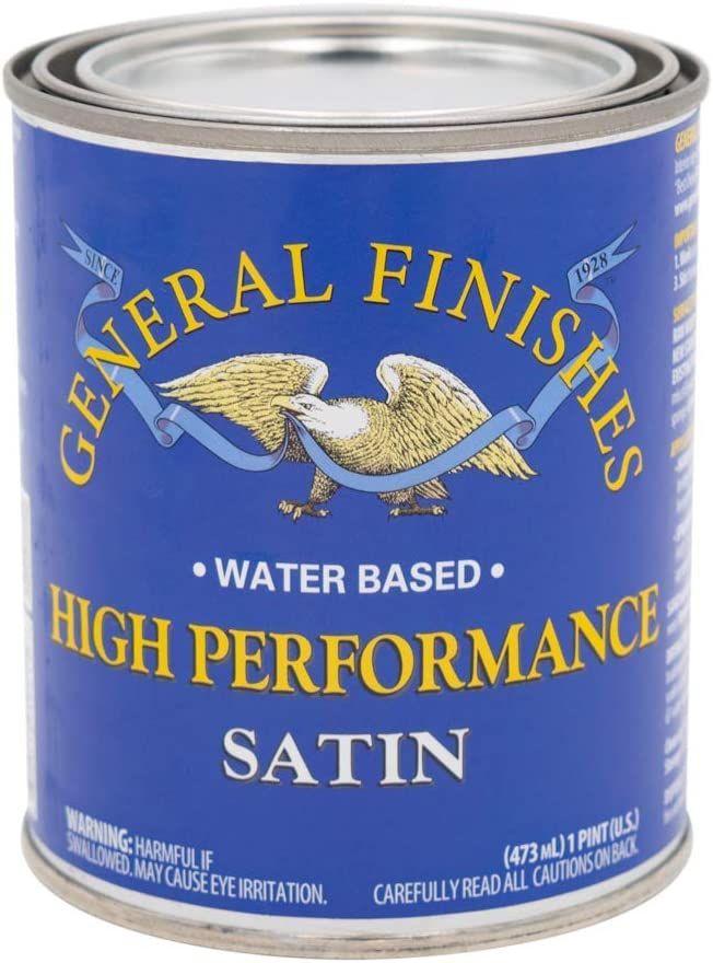 General Finishes High Performance Water Based Topcoat, 1 Pint, Satin | Amazon (US)