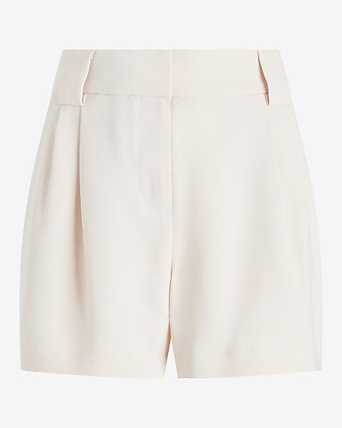 Stylist High Waisted Pleated Shorts | Express