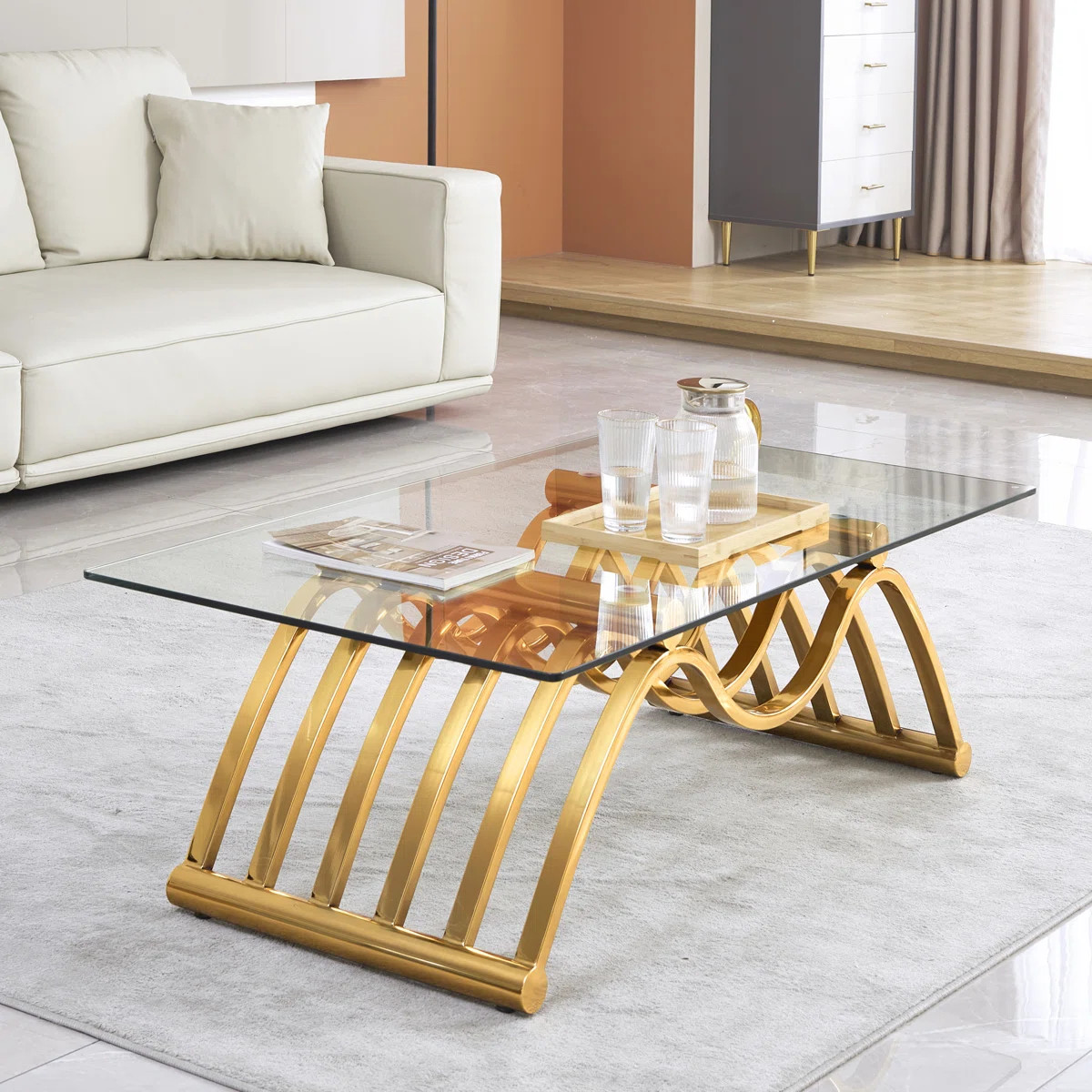 Glass Top Single Coffee Table | Wayfair North America