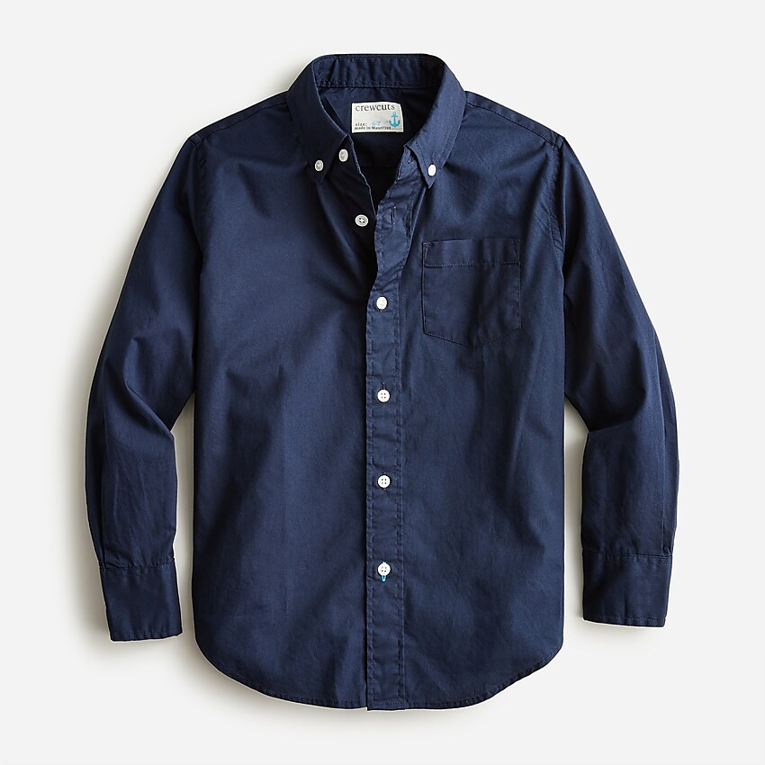 Kids' Secret Wash shirt in poplin | J. Crew US