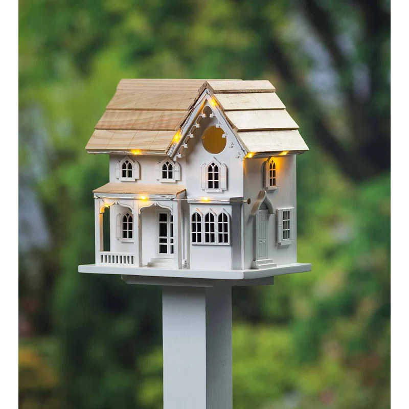 Madison Farmhouse 8.75 in x 8.25 in x 6.25 in Birdhouse | Wayfair North America