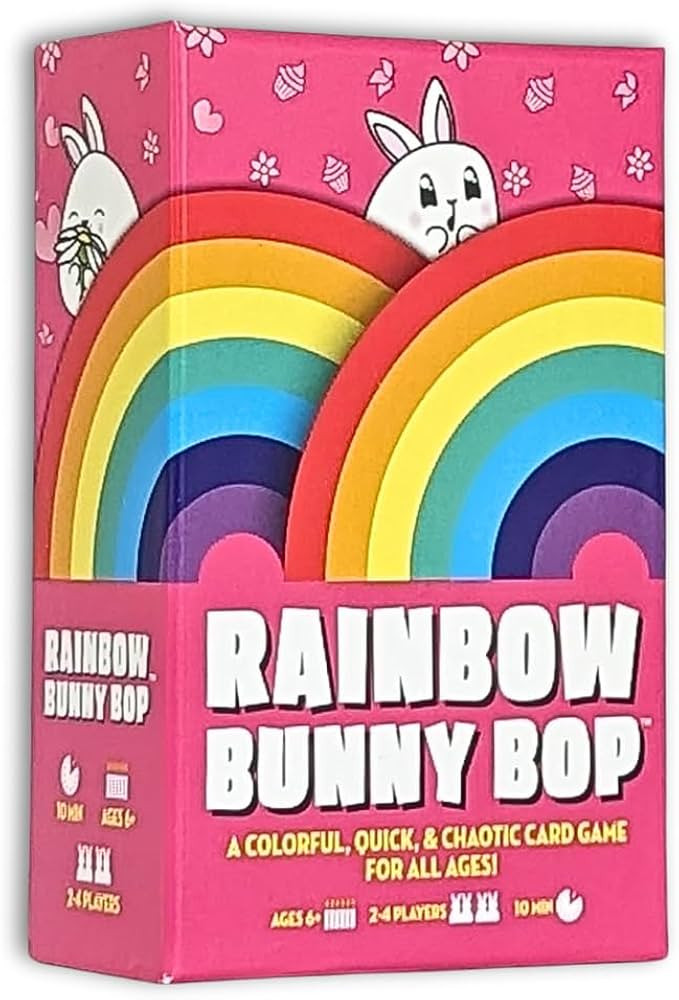 Rainbow Bunny Bop Card Game | Quick & Colorful Travel and Family Games for Kids and Adults | 2-4 ... | Amazon (US)
