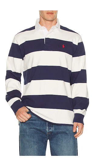 Polo Ralph Lauren Long Sleeve Heavyweight Rugby Shirt in White. - size S | Revolve Clothing (Global)
