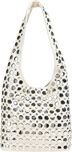 Studded Purses Y2K 90s Hobo Bags Trendy Shoulder Punk Handbag Soft Faux Leather Underarm Satchels... | Amazon (US)