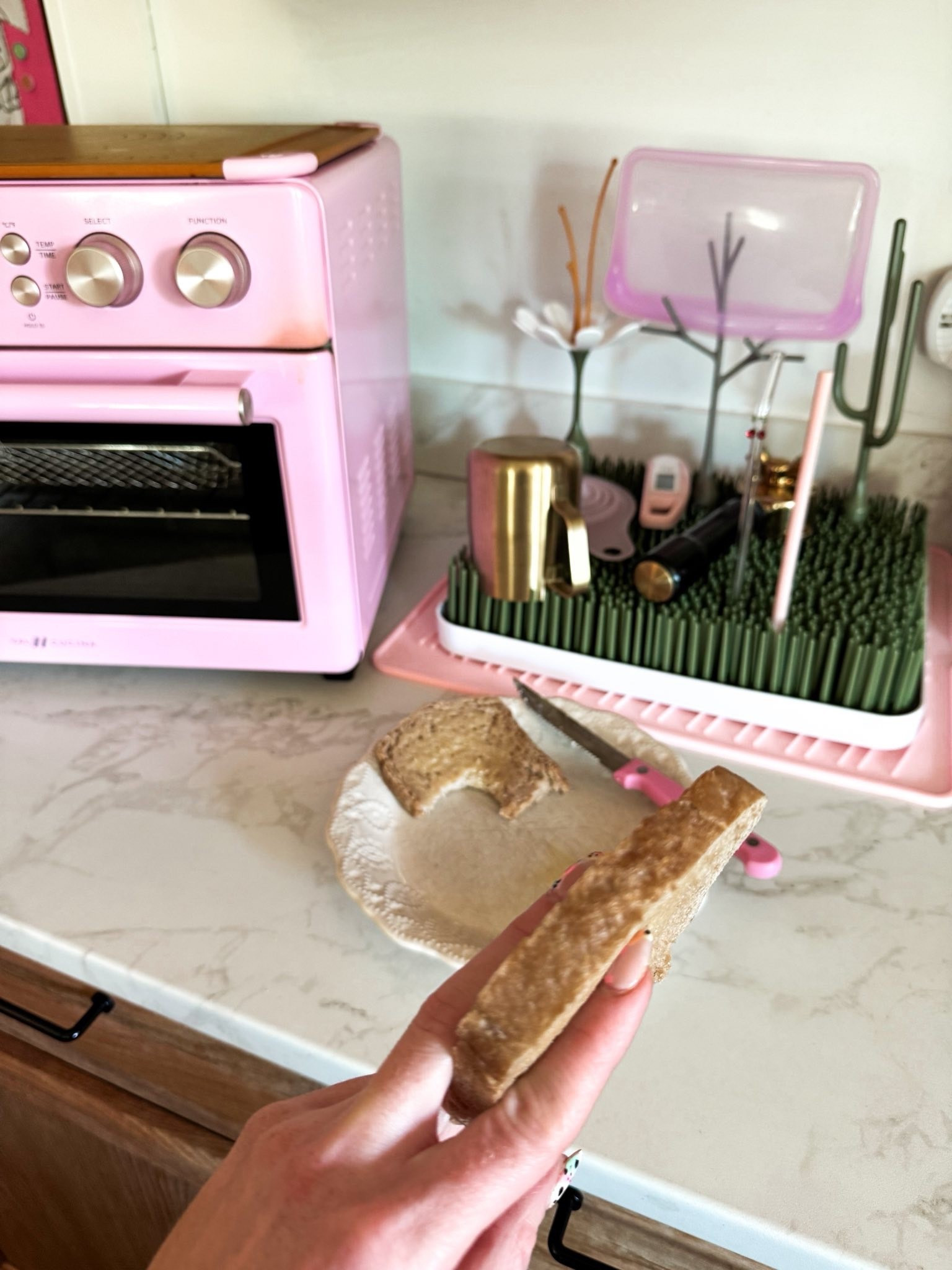 Pink kitchen gadgets and grass dish rack! 

#LTKHome #LTKFamily #LTKKids
