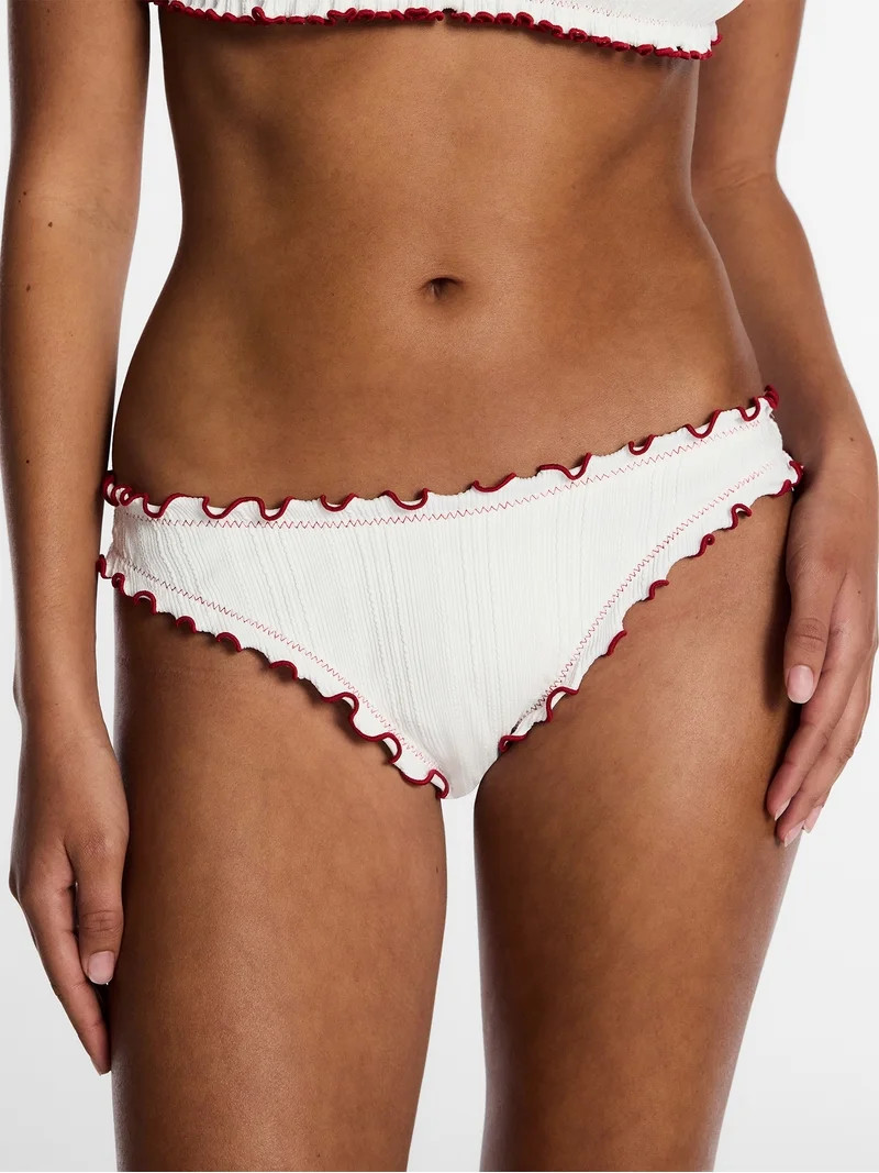 Kacey Lee Women's and Women's Plus Lettuce Edge Bikini Bottoms, Sizes XS-3X | Walmart (US)