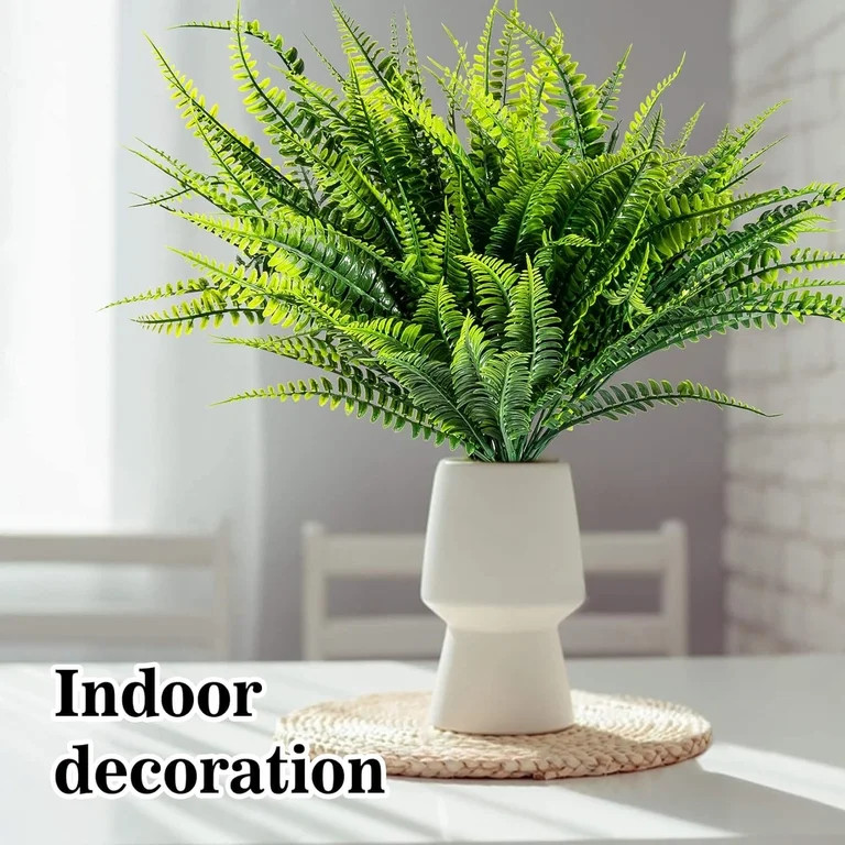 Genreen10PCS Fake Fern Outdoors - Ferns Artificial Plants for Outdoor Ferns That Look Real Boston... | Walmart (US)