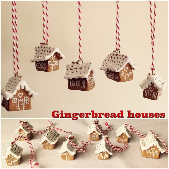 Miniature 'gingerbread' House Decorations for the - Etsy | Etsy (US)