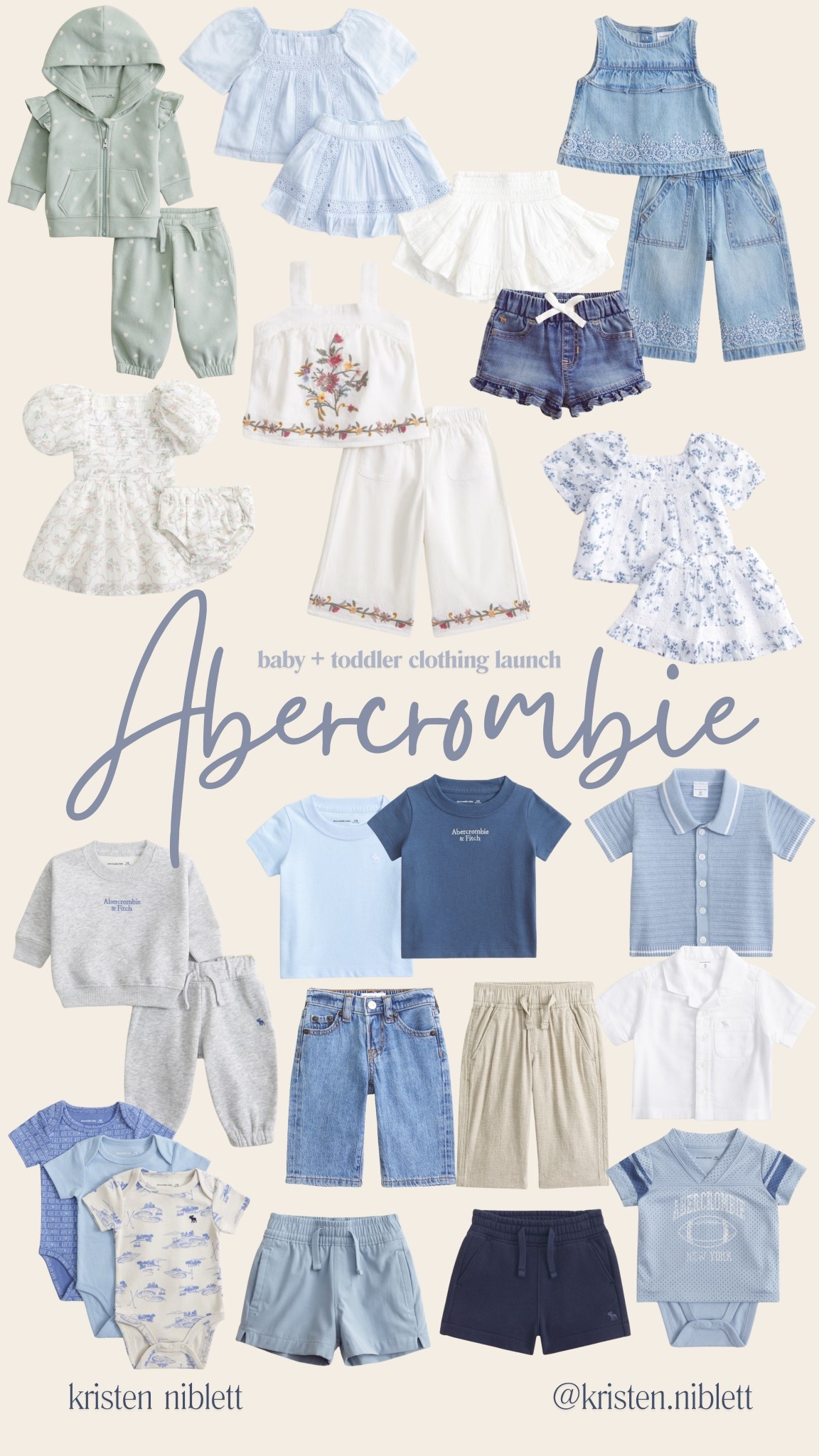 Baby + Toddler now available on Abercrombie! These little pieces are so adorable! I love the quality and style of Abercrombie, so I’m so excited about this NEW LAUNCH! 🤍