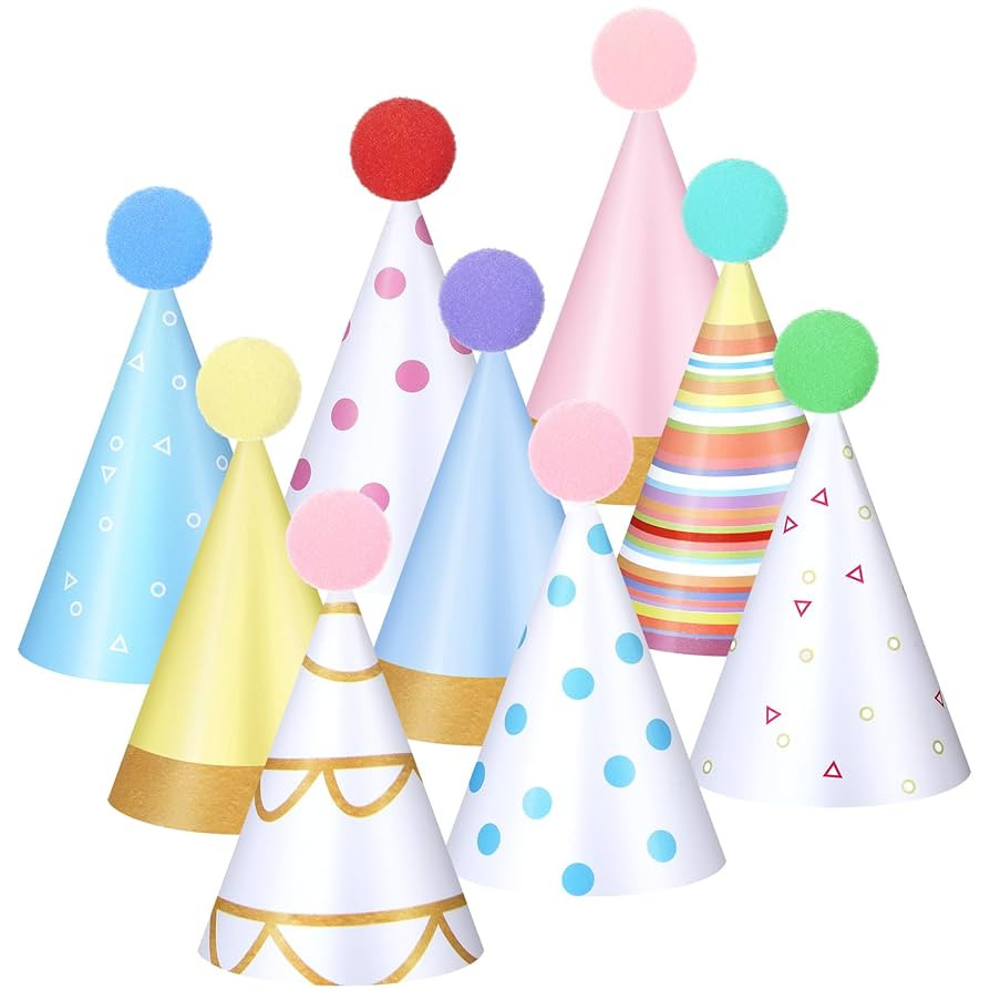 Panitay 40 Pcs Colorful Mini Small Party Hats for Stuffed Animals Paper Cone Tiny Birthday Hats G... | Amazon (US)