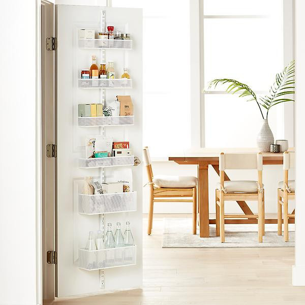 Elfa Mesh White 80" Over the Door Rack | The Container Store