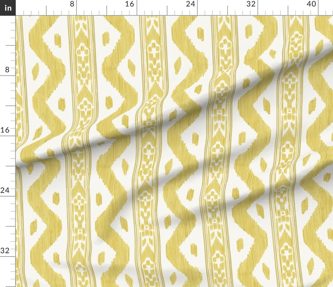 Mariah Ikat Savannah Moss 18" Fabric | Spoonflower | Spoonflower