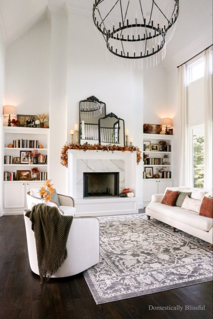 Fall Living Room Decor with warm lighting, cozy textures, and moody fall colors and decor.

 

 #LTKmomlife #LTKSeasonal #LTKHome