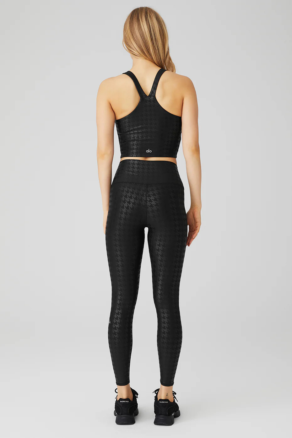 Airlift Glimmer Houndstooth Real Bra Tank & Airlift High-Waist Glimmer Houndstooth Legging Set | Alo Yoga (US)
