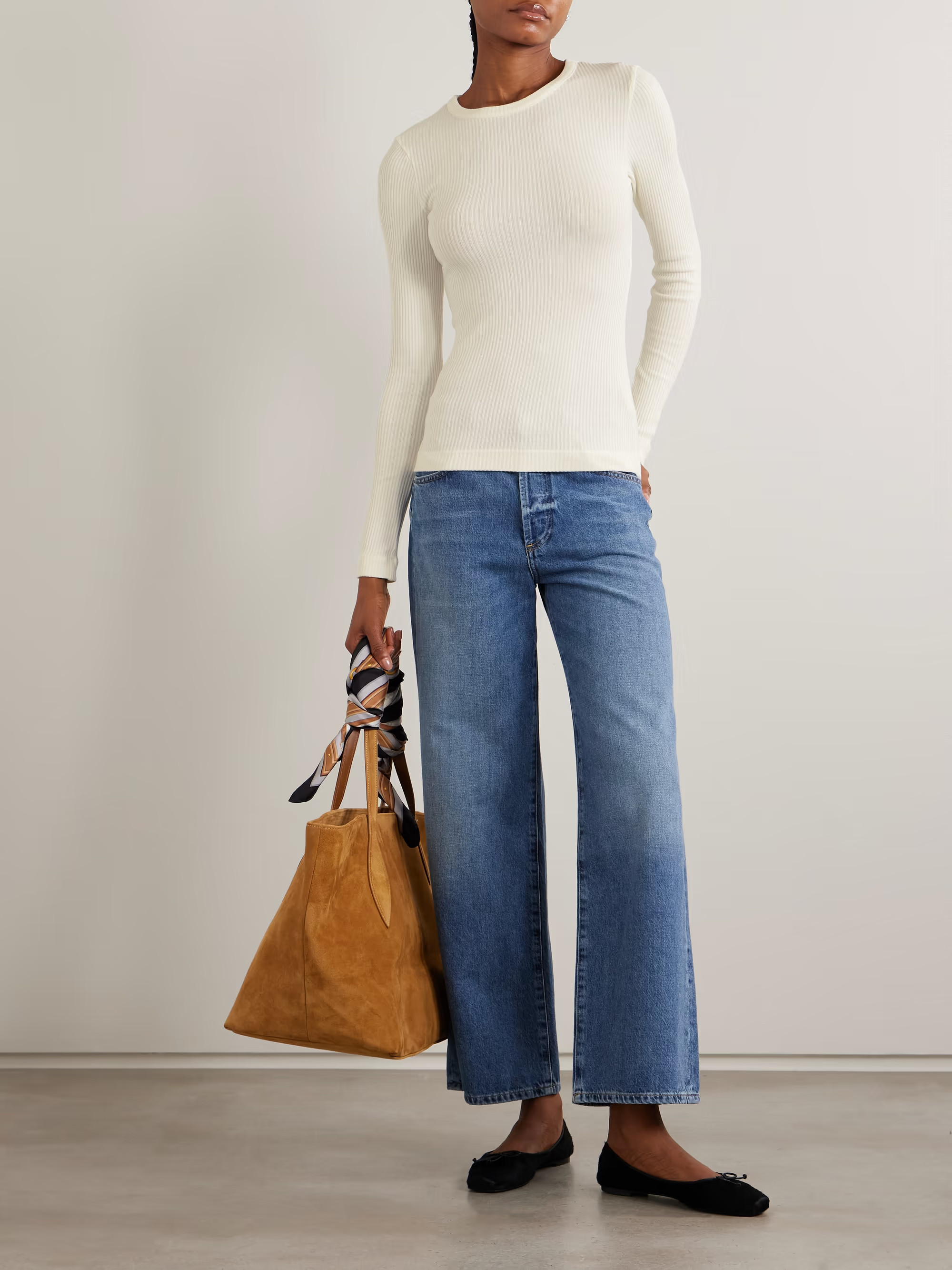 Bina ribbed stretch-Lyocell and organic cotton-blend top | NET-A-PORTER (UK & EU)