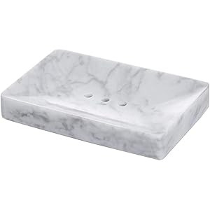 Amazon.com: StonePlus Natural Smooth Real Marble Soap Dish/Facial Sponge Holder/Bathroom Makeup S... | Amazon (US)