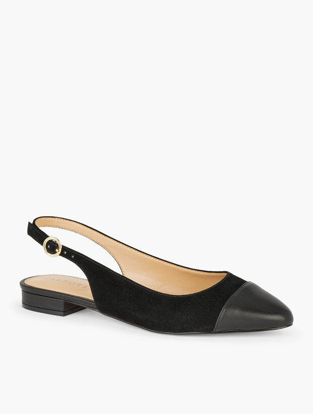Edison Nappa Slingback Flats - Suede | Talbots