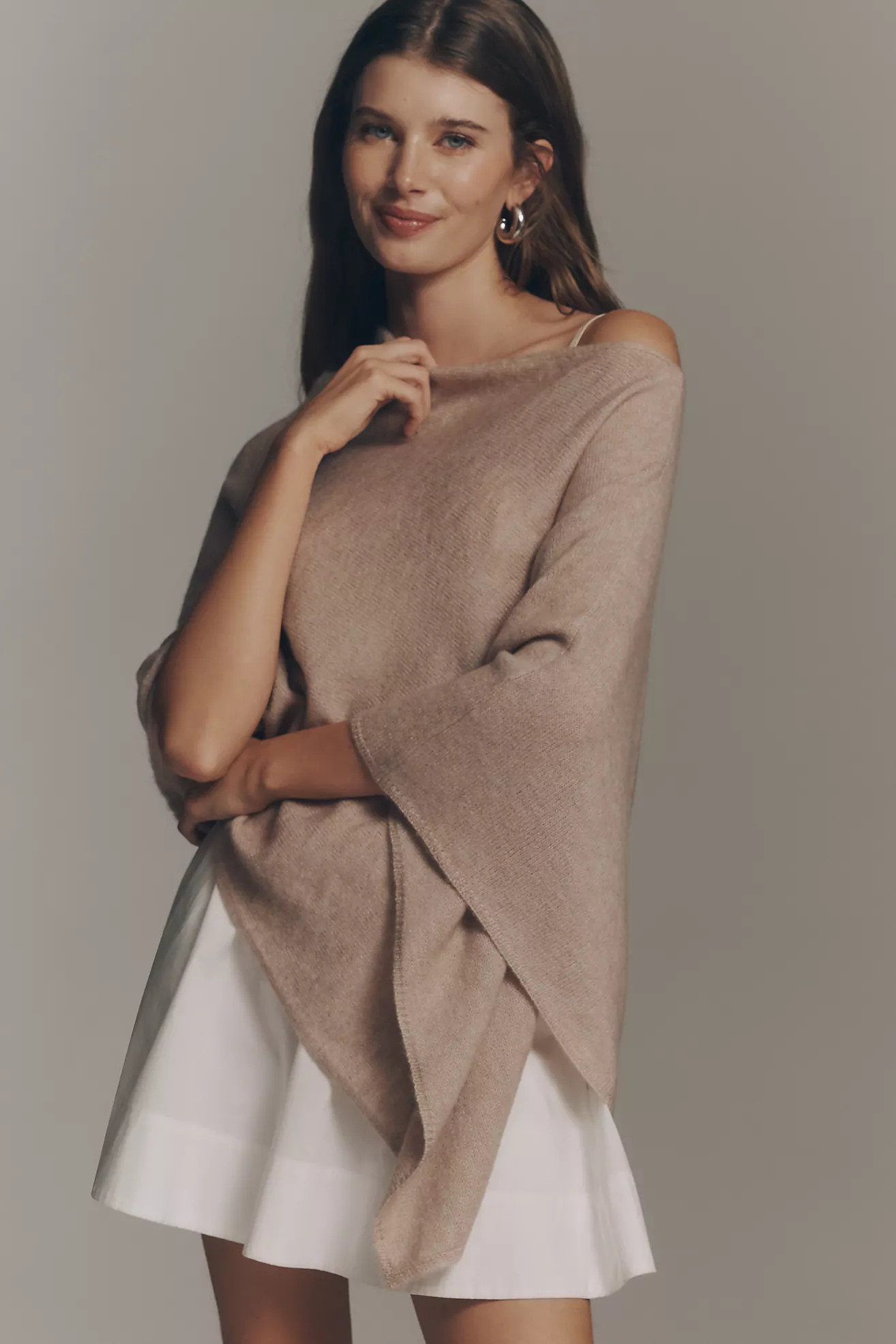 By Anthropologie Knit Asymmetric Poncho | Anthropologie (US)