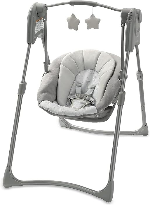 Graco Slim Spaces Compact Baby Swing, Space Saving Portable Bay Swing with Height Adjustable Legs... | Amazon (US)