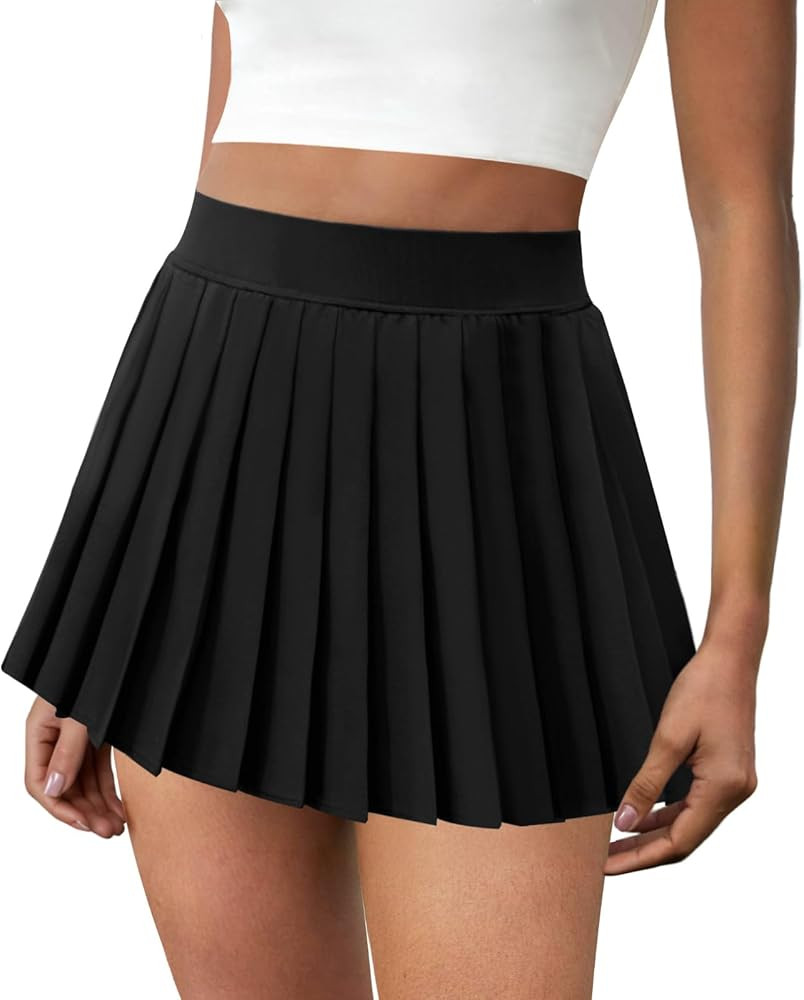 Pleated Tennis Skirts for Women High Waisted Golf Skirt with Pockets Athletic Workout Casual Skor... | Amazon (US)