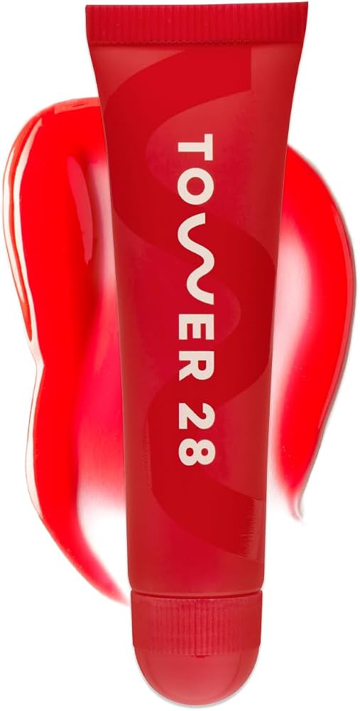 Tower 28 LipSoftie Tinted Lip Balm Treatment - Hydrating Glossy Balm + Overnight Lip Mask with Jo... | Amazon (US)
