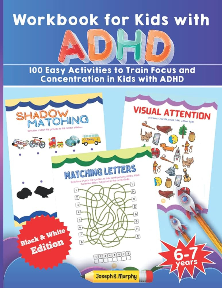 Workbook for Kids with ADHD. 100 Easy Activities to Train Focus and Concentration in Kids with AD... | Amazon (US)