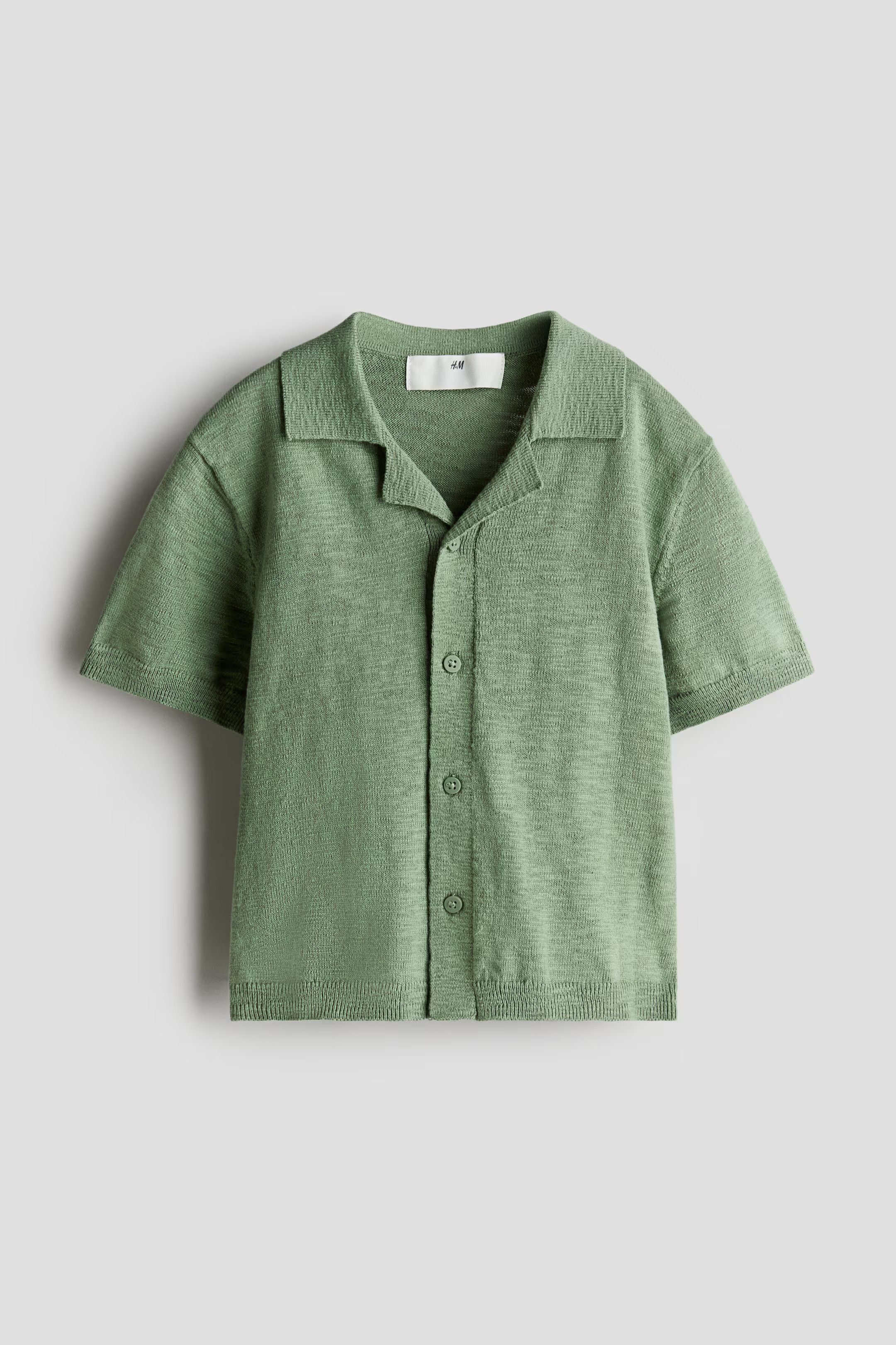 Fine-Knit Resort Shirt - Green - Kids | H&M US | H&M (US + CA)