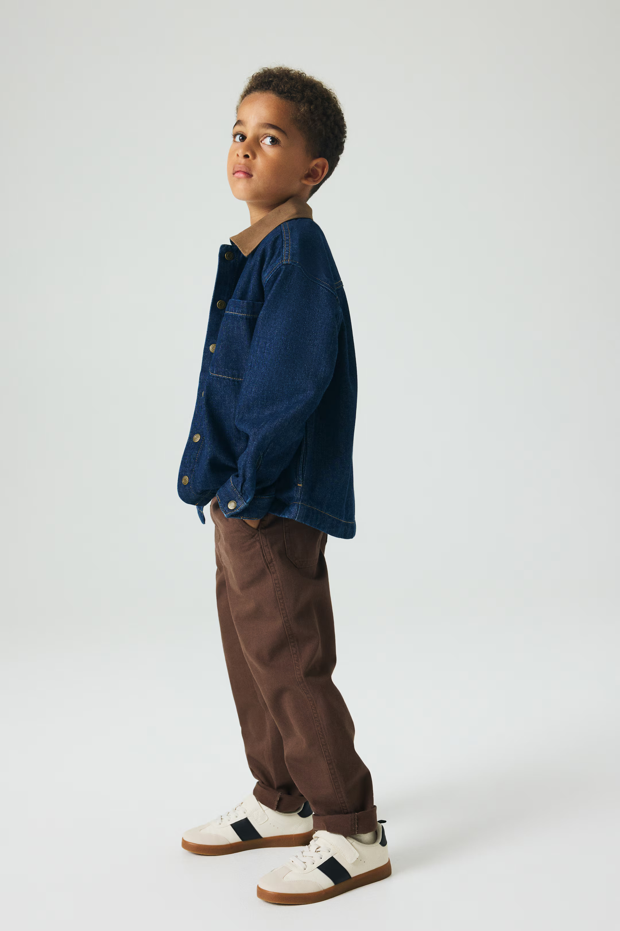 Cotton twill trousers - Brown - Kids | H&M GB | H&M (UK, MY, IN, SG, PH, TW, HK)
