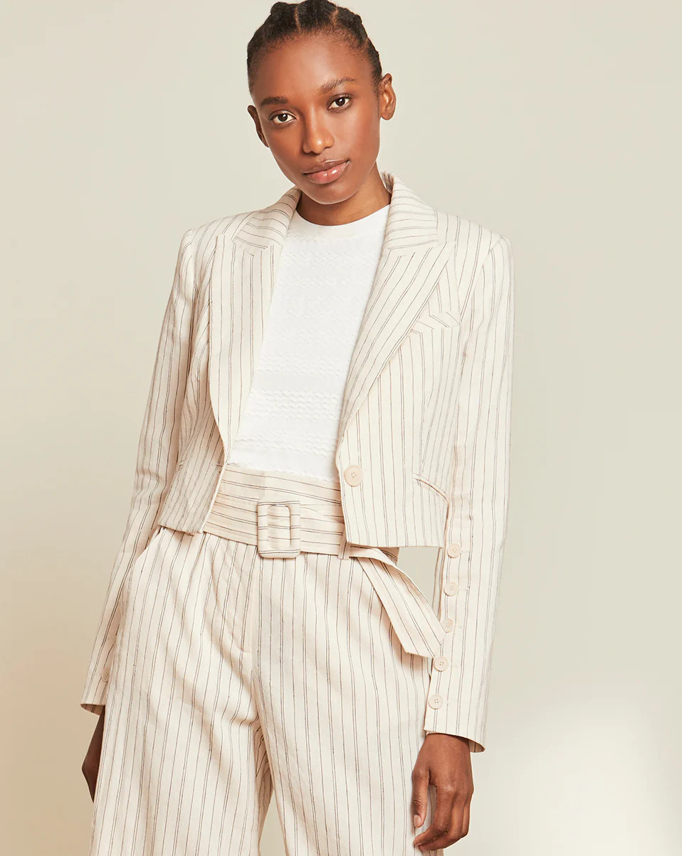 Armada Pinstriped Jacket | Veronica Beard
